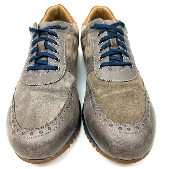 Johnston Murphy Ryland Shoes Gray Blue Suede Lace Up Brogue Leather Men’s 11 main image 7